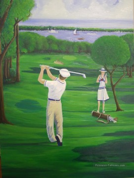 Sport œuvres - golf 02 impressionniste